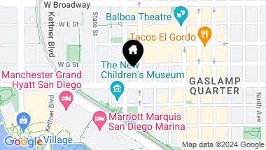 Map of 645 Front St # 1809, San Diego Downtown CA, 92101