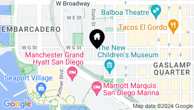 Map of 301 W G Street # 437, San Diego Downtown CA, 92101