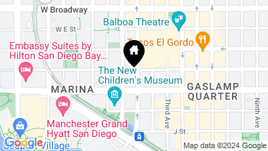 Map of 645 Front St # 1704, San Diego Downtown CA, 92101