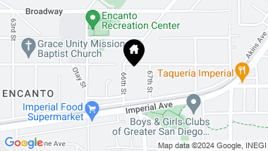 Map of 701 66th Street, San Diego CA, 92114