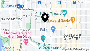 Map of 700 Front St # 605, San Diego Downtown CA, 92101