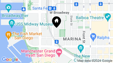 Map of 701 Kettner Blvd # 187, San Diego Downtown CA, 92101
