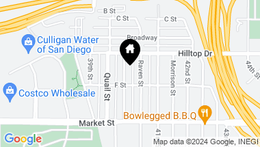 Map of 835 40th Street, San Diego CA, 92102