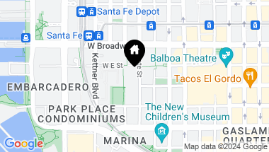 Map of 850 State Street # 225, San Diego Downtown CA, 92101