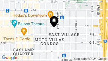 Map of 843 10th Ave # B Unit: A & B, San Diego Downtown CA, 92101