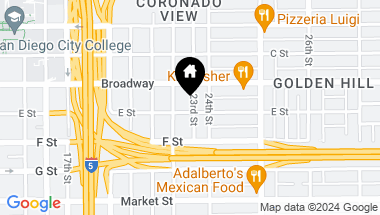 Map of 2230 E St, San Diego CA, 92102
