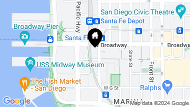Map of 700 W E Street # 512, San Diego Downtown CA, 92101