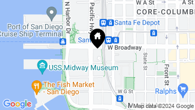 Map of 888 W E St 1703, San Diego CA, 92101