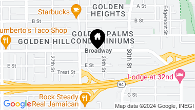 Map of 2863 Broadway # 106, San Diego CA, 92102