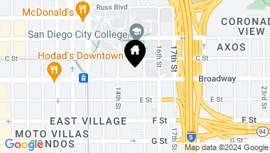 Map of 1480 Broadway # 2207, San Diego Downtown CA, 92101