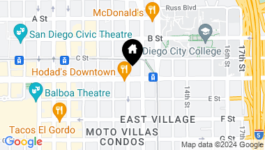 Map of 1014 Broadway, San Diego CA, 92101