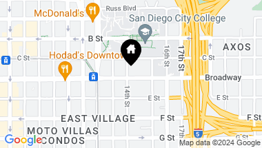 Map of 1400 Broadway # 1405, San Diego Downtown CA, 92101
