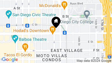 Map of 1014 Broadway, San Diego Downtown CA, 92101