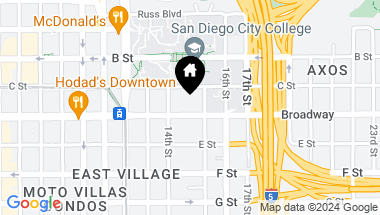 Map of 1480 Broadway 2304, San Diego CA, 92101
