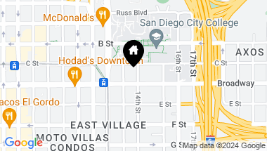 Map of 1028 14th, San Diego Downtown CA, 92101