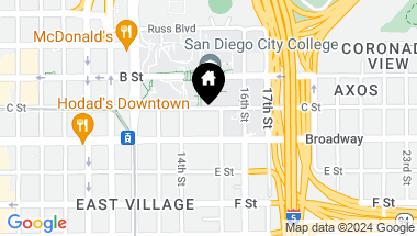 Map of 1465 C St 3617, San Diego CA, 92101