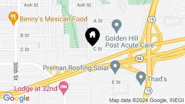 Map of 3329 & 3325 C Street, San Diego CA, 92102