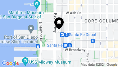 Map of 1199 Pacific Hwy # 706, San Diego Downtown CA, 92101