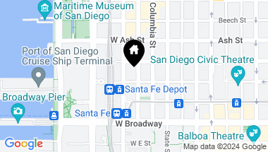 Map of 1240 India St. # 401, San Diego Downtown CA, 92101
