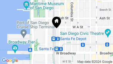 Map of 1205 Pacific Hwy 3902, San Diego CA, 92101