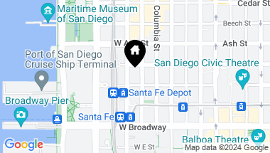Map of 1240 India St 101, San Diego CA, 92101