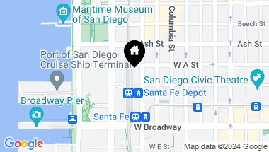 Map of 1205 Pacific Hwy 705, San Diego CA, 92101
