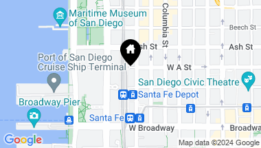 Map of 1262 Kettner Blvd # 3001, San Diego Downtown CA, 92101