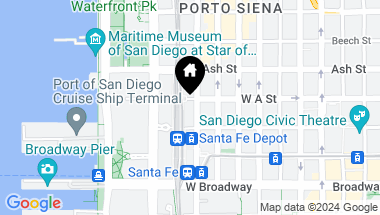 Map of 1262 Kettner Blvd 3001, San Diego CA, 92101