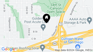 Map of 1291 34th St 9, San Diego CA, 92102