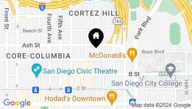 Map of 1333 8th # 805, San Diego Downtown CA, 92101