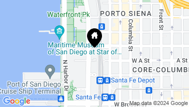 Map of 1325 Pacific Hwy # 702, San Diego Downtown CA, 92101