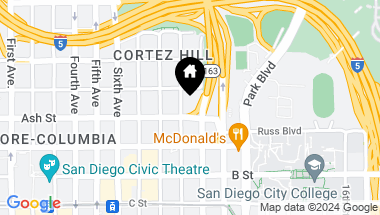 Map of 1441 9th Avenue # 204, San Diego Downtown CA, 92101