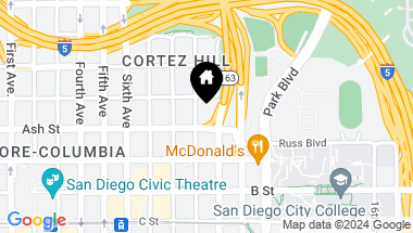 Map of 1441 9th Ave 310, San Diego CA, 92101