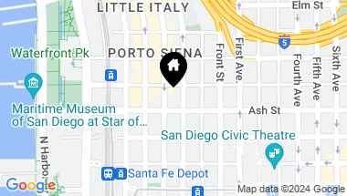 Map of 425 W Beech St # 1404, San Diego Downtown CA, 92101