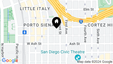Map of 1525-1537 Union St, San Diego Downtown CA, 92101