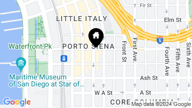 Map of 1555 Columbia St, San Diego CA, 92101