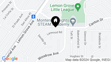 Map of 1656 Larwood Rd, Lemon Grove CA, 91945