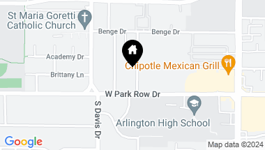Map of 1420 Bennett Drive, Arlington TX, 76013