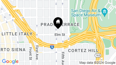 Map of 410 Elm Street, San Diego Downtown CA, 92101