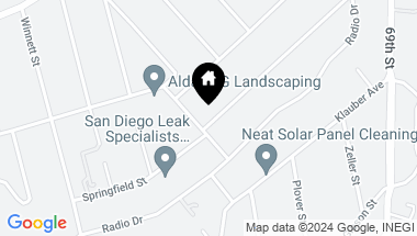 Map of 6574 Springfield Street, Encanto CA, 92114