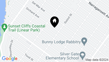 Map of 4523 Orchard Ave, Ocean Beach CA, 92107