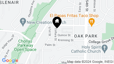 Map of 3037 Collura Street, East San Diego CA, 92105