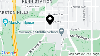 Map of 1428-1430 Upas St, Mission Hills CA, 92103