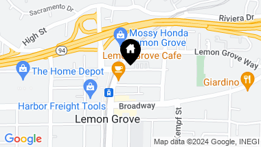 Map of 7841 North Ave, Lemon Grove CA, 91945