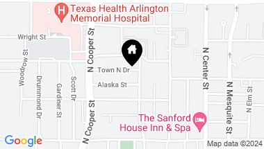 Map of 502 Town North Drive, Arlington TX, 76011