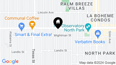 Map of 3815 Villa Terrace, North Park CA, 92104