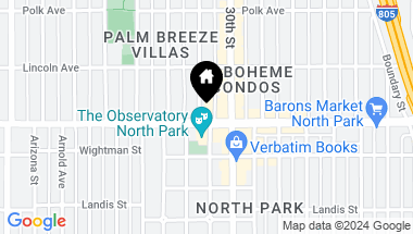 Map of 2906-2912 University Ave, North Park CA, 92104