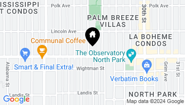 Map of 3911 Oregon Street, San Diego CA, 92104