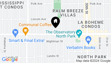 Map of 3911 Oregon Street, North Park CA, 92104