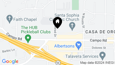 Map of 3827 Conrad Drive, Spring Valley CA, 91977